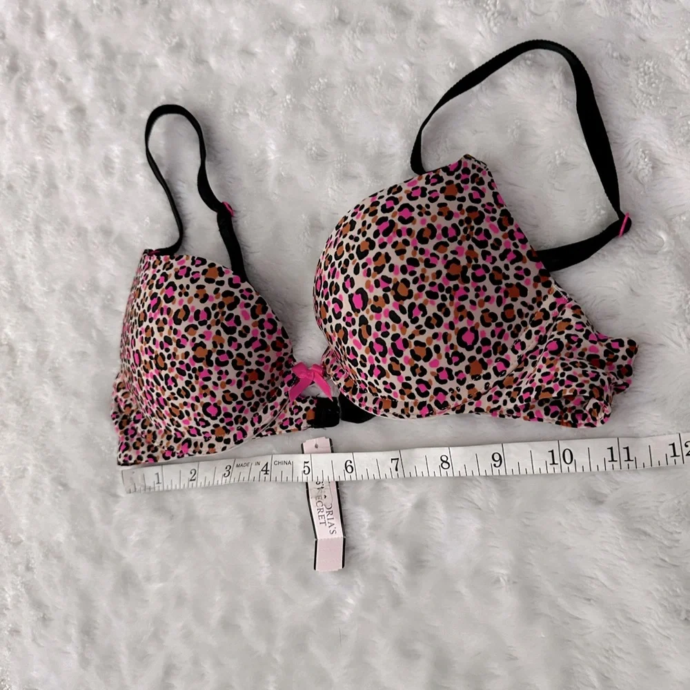 Victoria's Secret Leopard Print Bra - Pink and Black - Picture 6 of 6